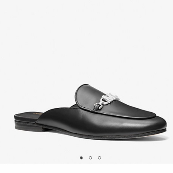 MICHAEL Michael Kors Shoes - MICHAEL Michael Kors Womens Black Leather Tiffanie Leather Mule